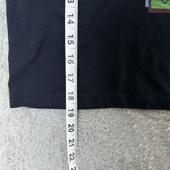 The Beatles Womens‎ XL Crop Top Graphic Tee Let It Be Record Art Black Casual - Picture 6 of 10